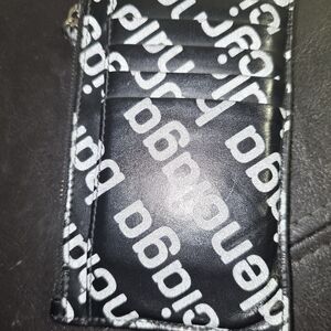 Balenciaga Black and White Logo Card Holder